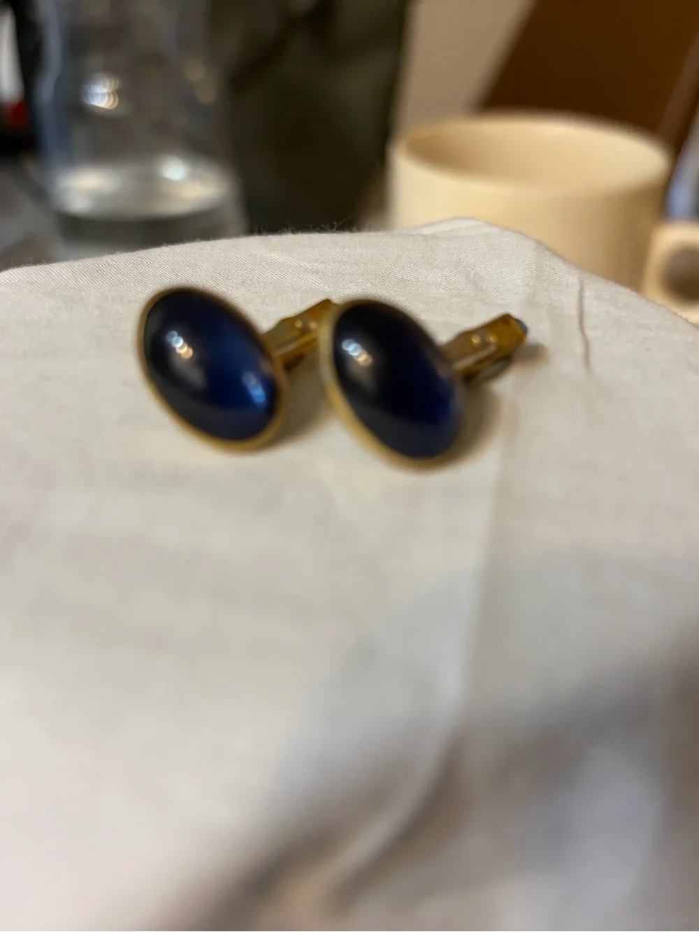 Set of three vintage cuff links